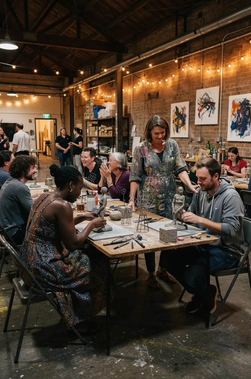 Creative expression in art therapy sessions.