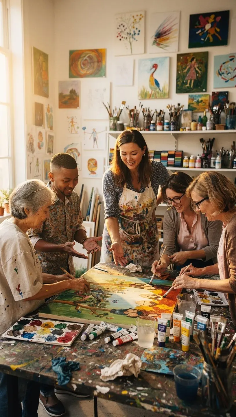 Professional team collaborating in modern office